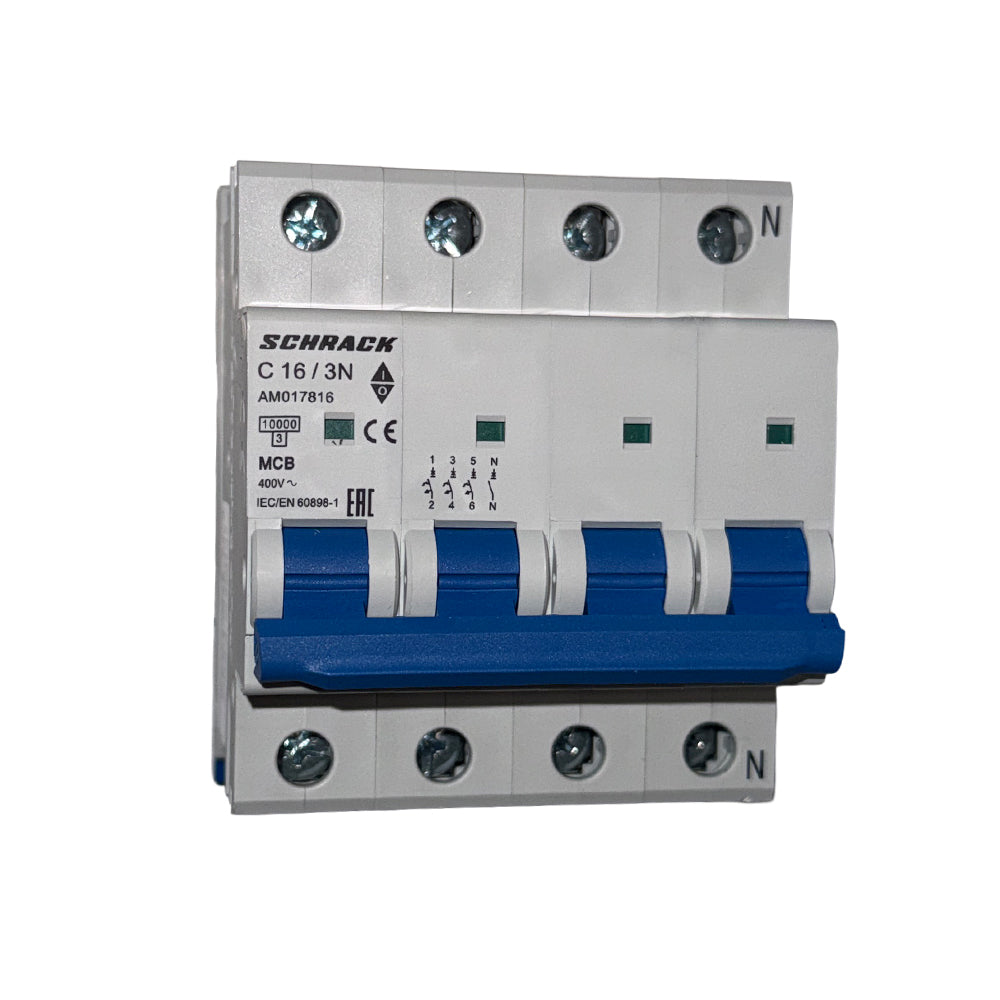 Leitungsschutzschalter 10kA, C 16A, 3+N pol.