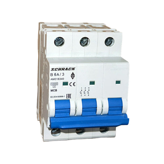 Leitungsschutzschalter 10kA, B 6A, 3 pol.