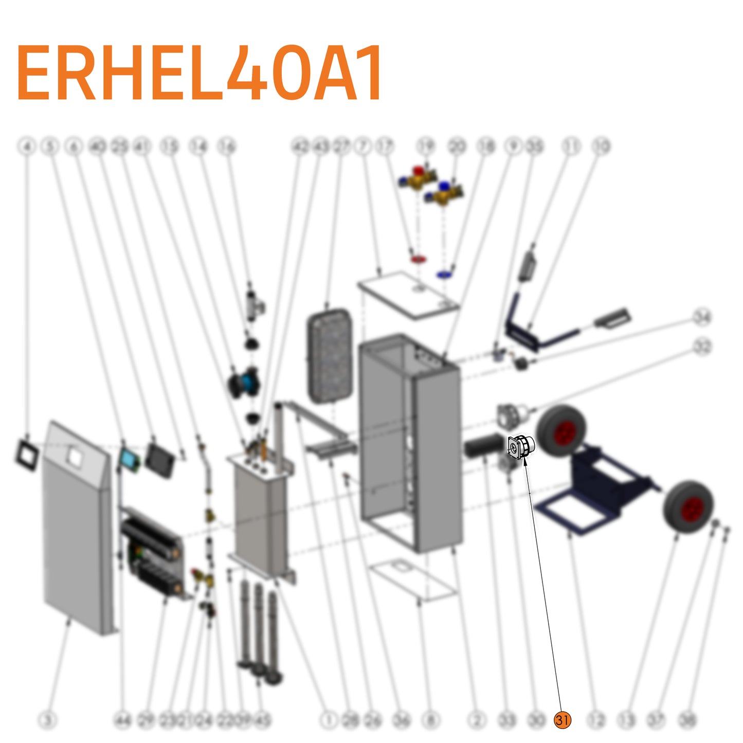 Anbaustecker 32 A 400 V grau ab Seriennummer BJXXXX