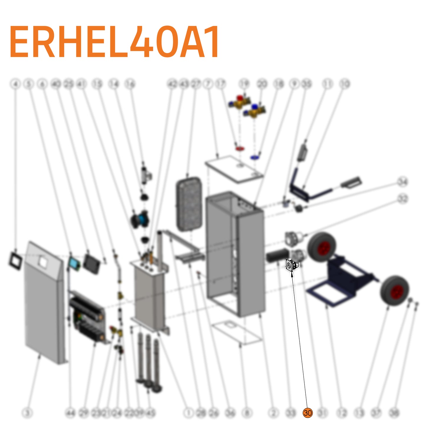 Anbaustecker 16A 400V grau ab Seriennummer BJXXXX